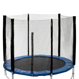 8 ft Replacement Trampoline Safety Enclosure (Netting and 6 poles)